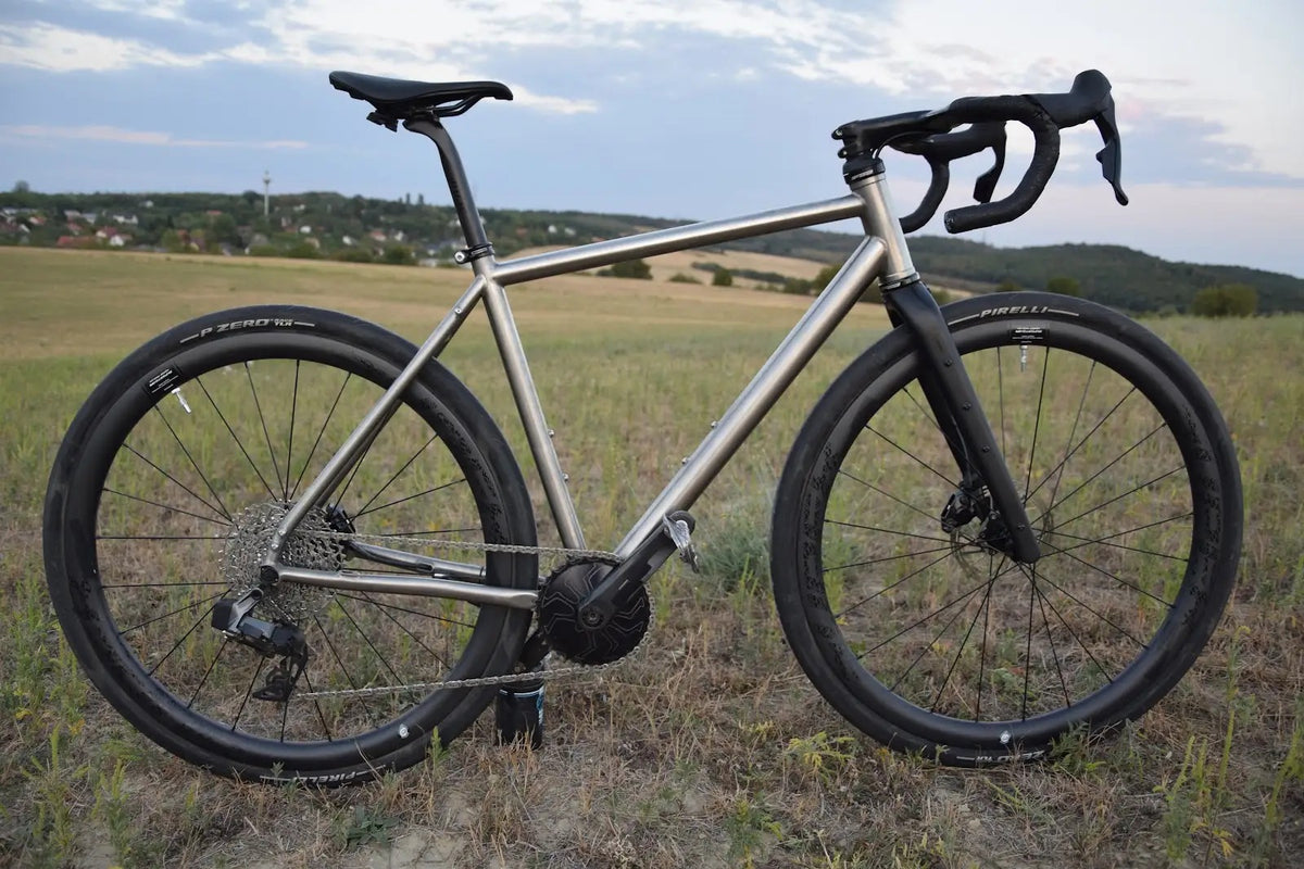 DERA titanium development bicycle outdoors